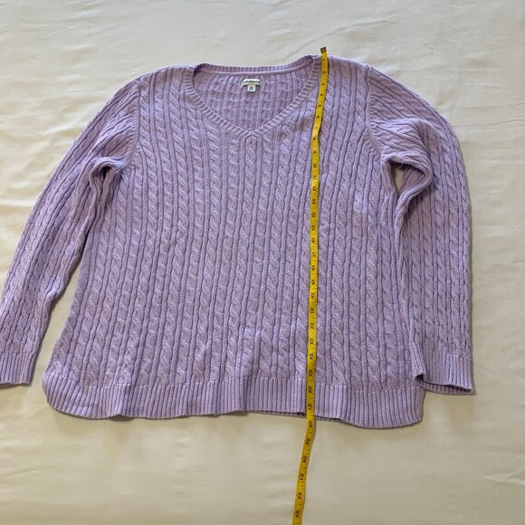 Croft&Barrow Sweater. Women. 100% Cotton. Purple. Size XL. - Picture 4 of 9